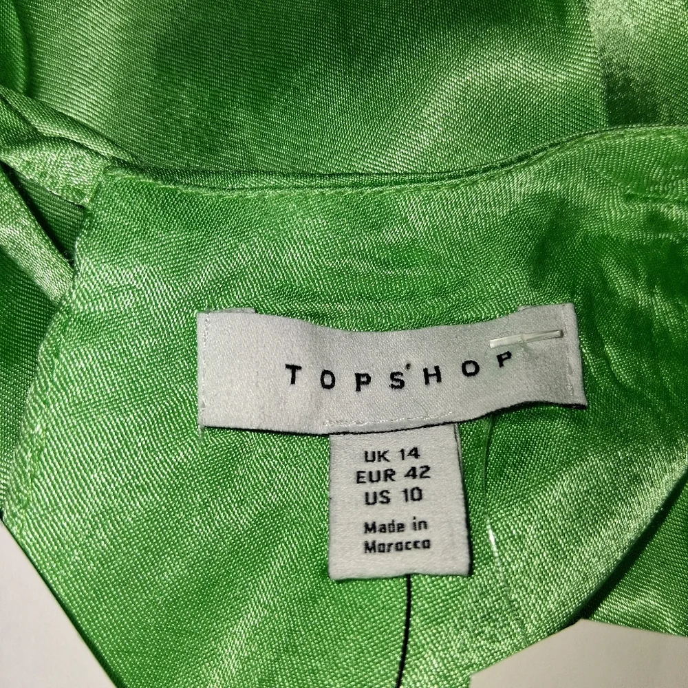 Topshop New  Asymmetrical  Green Dress Women Size US.10 - Picture 15 of 15